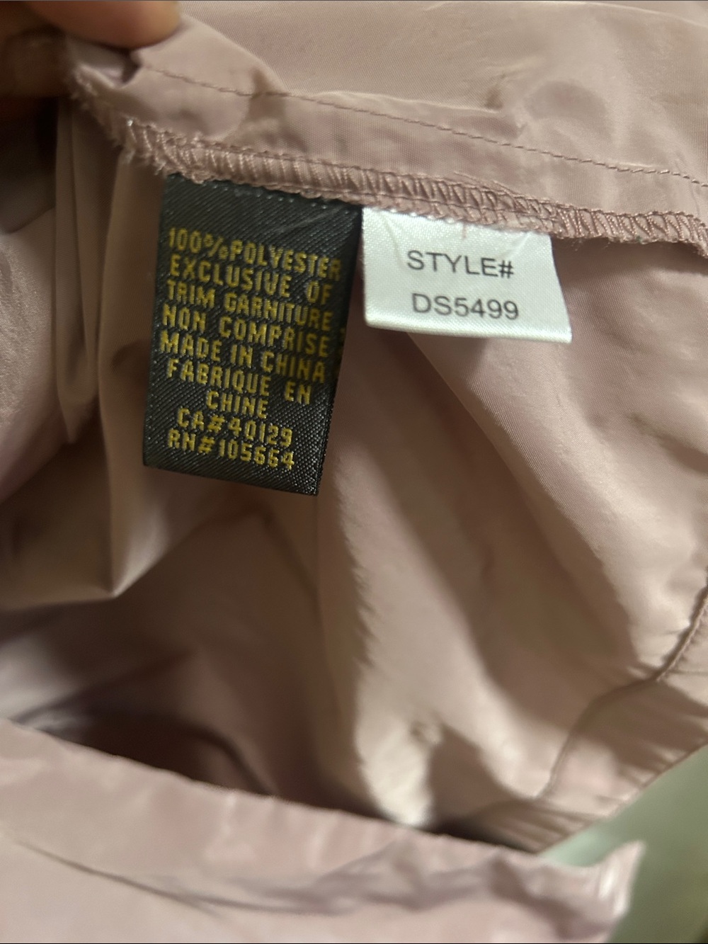 Light Taupe Draped Collar Trench Jacket - Picture 3 of 5